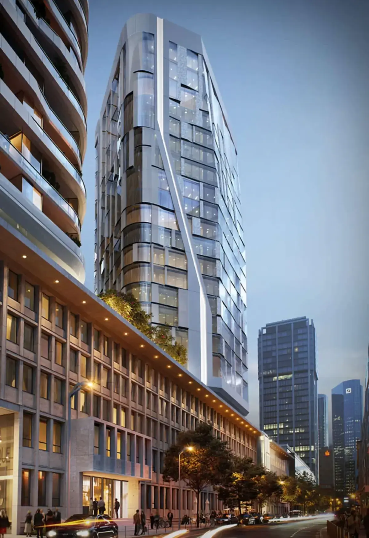 Der Aqua Tower im FOUR Frankfurt