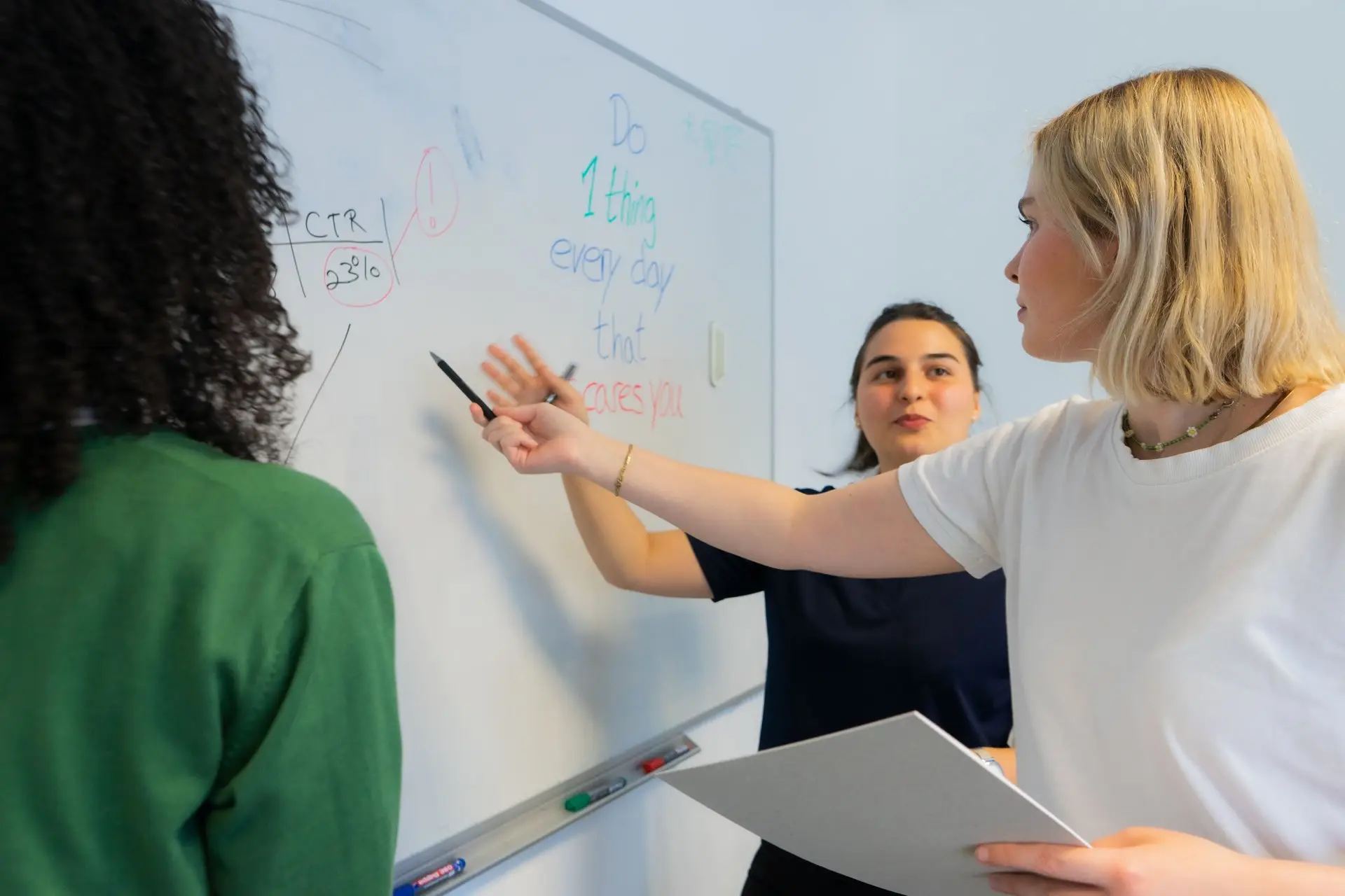Workshop am Whiteboard an der Hauptwache
